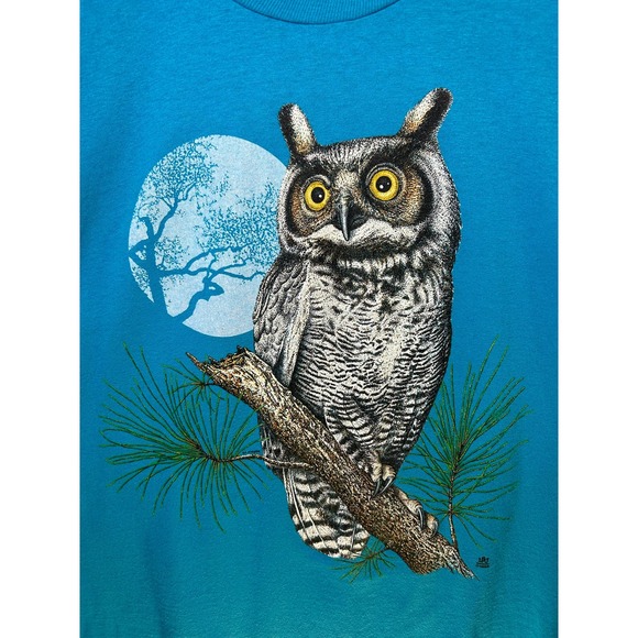 Vintage Jerzees Owl 1998 graohic tee - Picture 2 of 5